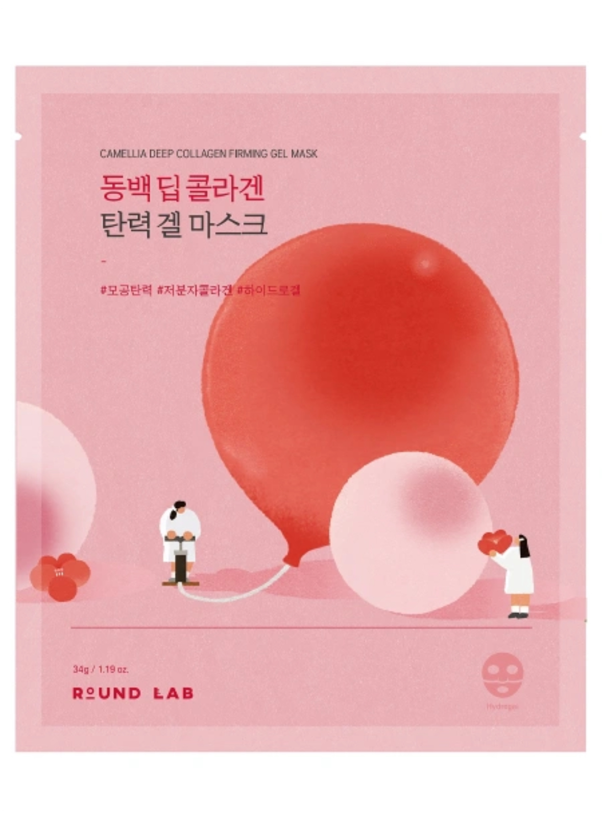 Гидрогелевая маска с экстрактом камелии и коллагеном Round Lab Camellia Deep Collagen Firming Gel Mask, 34 гр